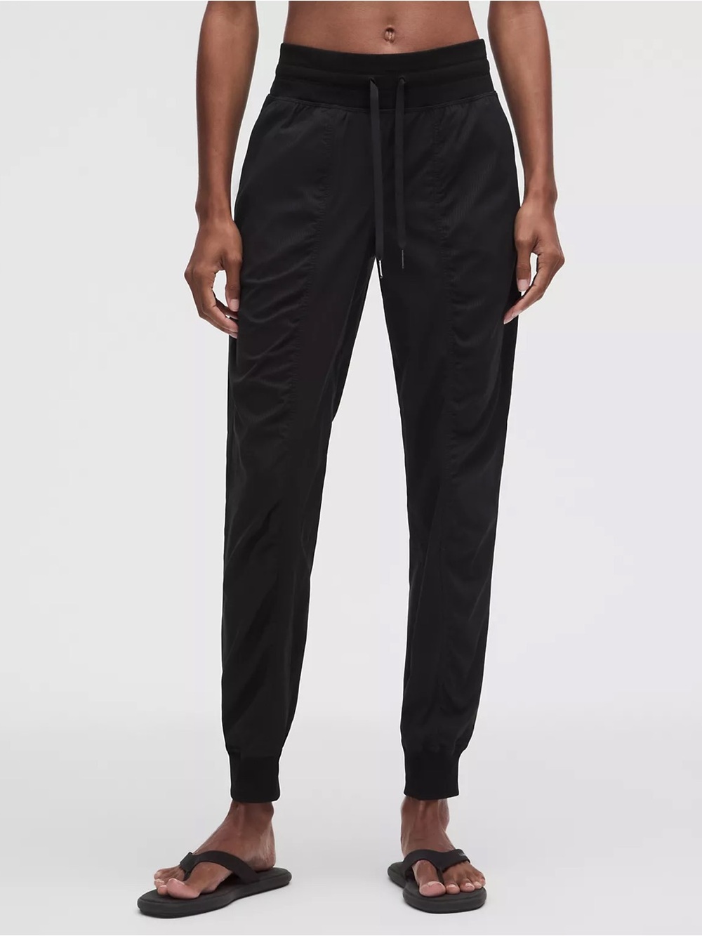 LULULEMON Black Dance Studio Mid-Rise Joggers Full Length Size 2